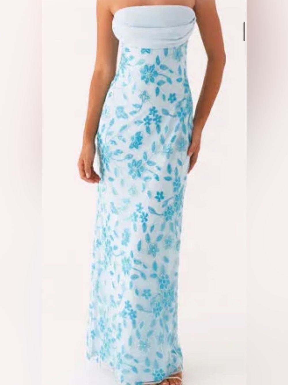 Peppermayo Light Blue Floral Maxi Dress